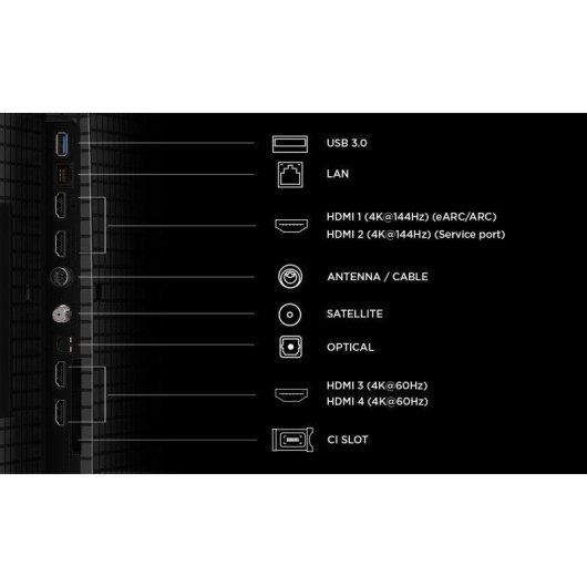 TV TCL QD Mini LED 55P8L 55" 4K UltraHD 144Hz Smart TV Google TV HDR10+ Dolby Vision