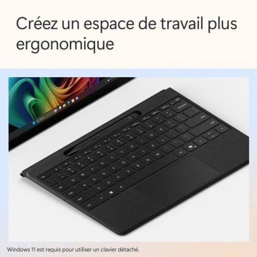 Clavier Microsoft Flex Surface Pro 13 pouces avec Slim Pen noir