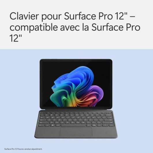 Tastiera Microsoft Surface Pro 12 pollici magnetica con Surface Slim Pen grigia