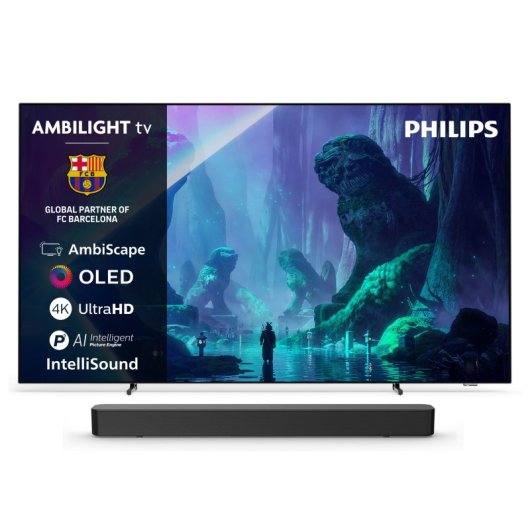 TV Philips OLED 55OLED801/12 55" 4K UltraHD Smart TV Ambilight + Philips TAB4000 Barra de Sonido