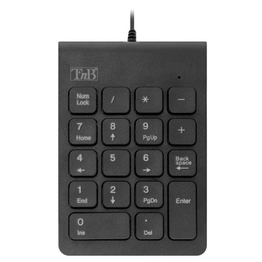 Tastatur TnB MPV1 USB kompakt 19 Tasten schwarz für Laptop