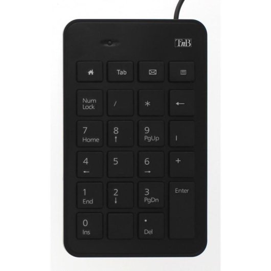 Tastatur TnB MPV1 USB kompakt 19 Tasten schwarz für Laptop