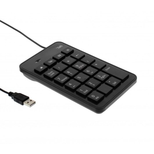 Tastatur TnB MPV1 USB kompakt 19 Tasten schwarz für Laptop