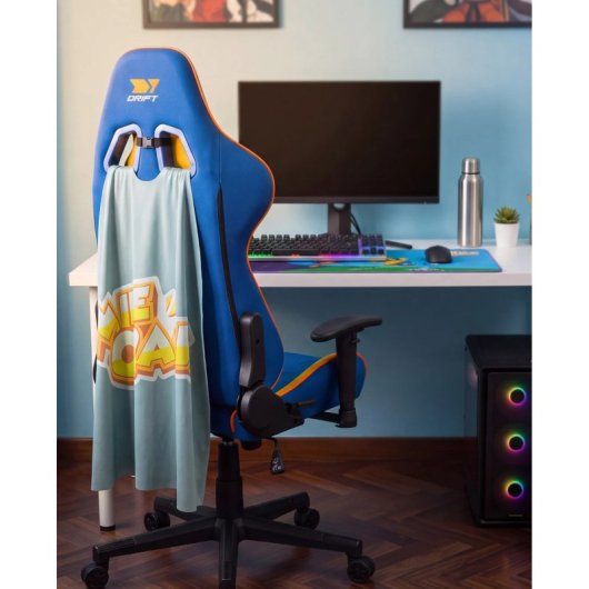 Silla gaming Drift DR90 Mikecrack Edition de tela con reposabrazos 2D