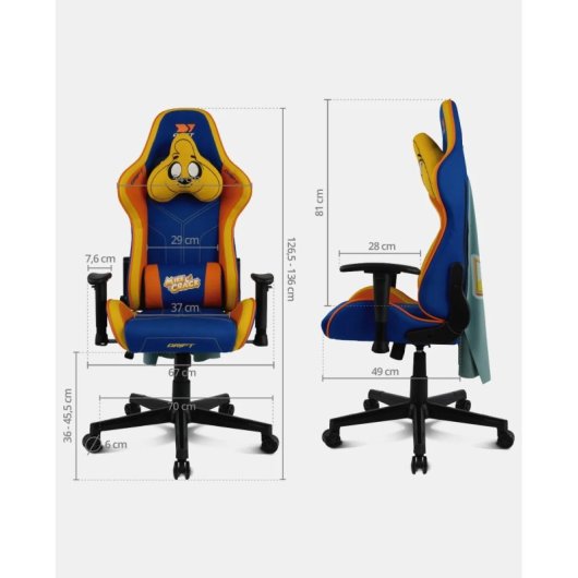 Silla gaming Drift DR90 Mikecrack Edition de tela con reposabrazos 2D