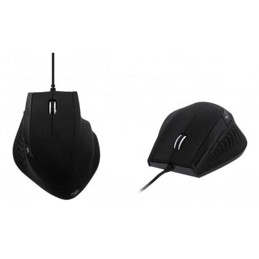 Muis TnB Ergo MUERGO USB 1600 DPI Zwart 5 Knoppen Ergonomisch