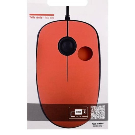 Muis TnB MUSUNSETRD USB-A USB-C 1000 DPI Rood Ambidextrous