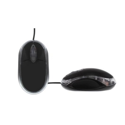 Ratón TnB WMS2U USB 1200 DPI Zwart met 1,35 m Kabel