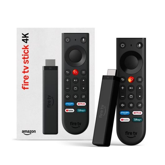 Adaptador Smart TV Fire TV Stick 4K Ultra HD Wi-Fi 6 HDR10+ Negro
