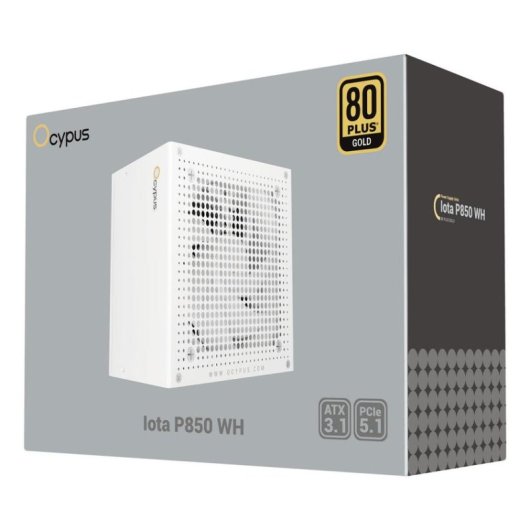 Fuente de Alimentación Ocypus Iota P850 WH 850W Certificazione 80 PLUS Gold modulare