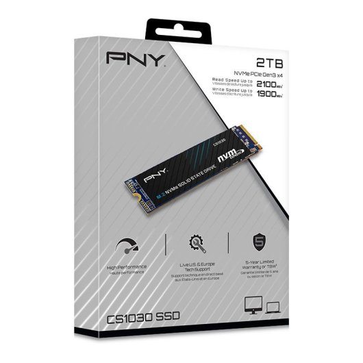 SSD PNY CS1030 2 TB M.2 NVMe PCIe 3.0 x4 2100 MB/s