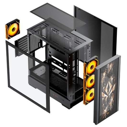 Forgeon Airflow Noxis ARGB USB-C Mesh ATX Negra/Splash