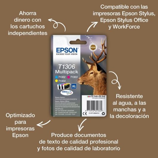 Cartucho de Tinta Epson T1301 XL 25,4 ml Preto