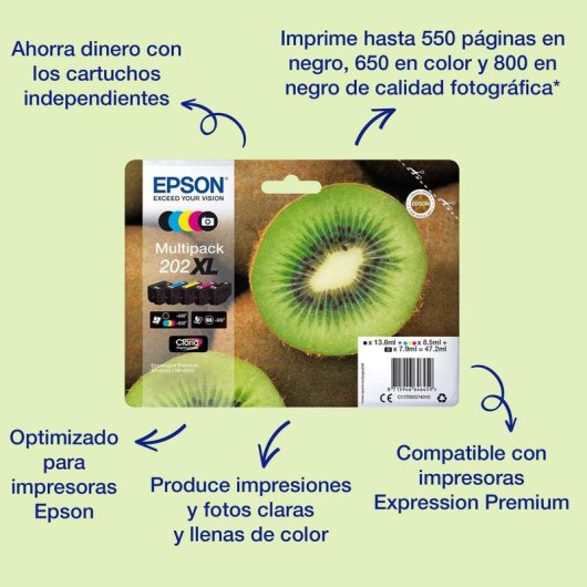 Cartucho tinta Epson Claria Premium 202 Preto
