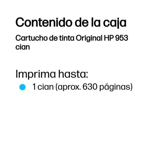 Cartucho de tinta HP 953 Cian original