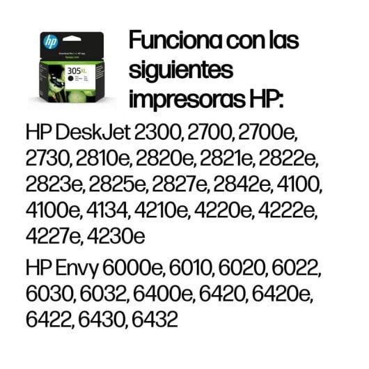 Cartucho de tinta HP 305XL Negro Alta Capacidad