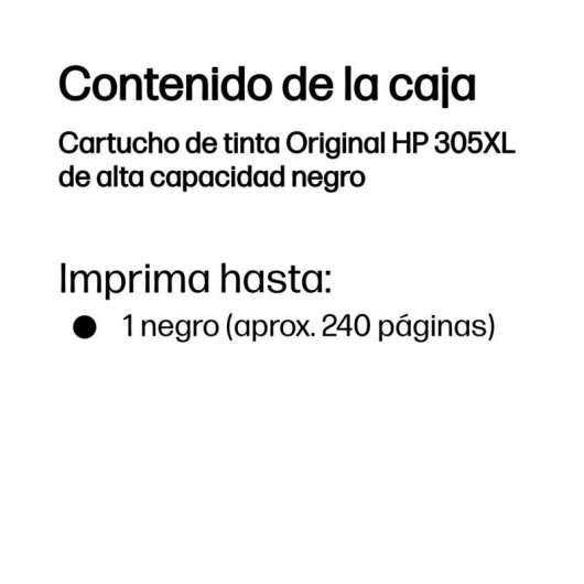 Cartucho de tinta HP 305XL Negro Alta Capacidad