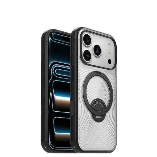 Funda OtterBox Symmetry Stand transparente MagSafe para iPhone 18 Pro/17 Pro