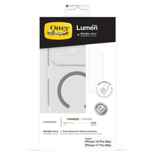 Funda para móvil OtterBox Lumen transparente MagSafe para iPhone 18 Pro Max/17 Pro Max