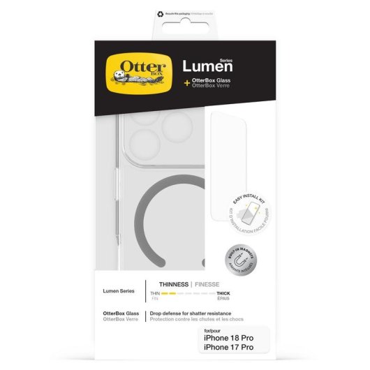 OtterBox Lumen Clear Hülle Transparent MagSafe Kompatibel für iPhone 18 Pro/17 Pro