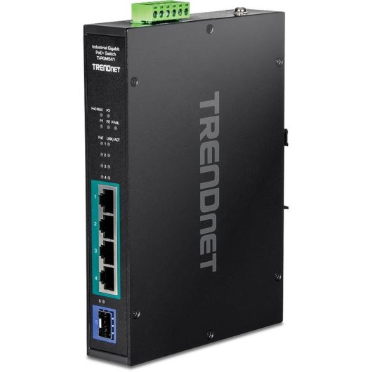 Industriele PoE+ switch TI-PGM541 Gigabit 5 Poorten DIN Rails