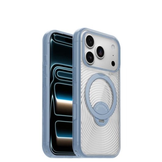 Funda OtterBox Symmetry Stand MagSafe Bleu Transparent pour iPhone 18 Pro/17 Pro