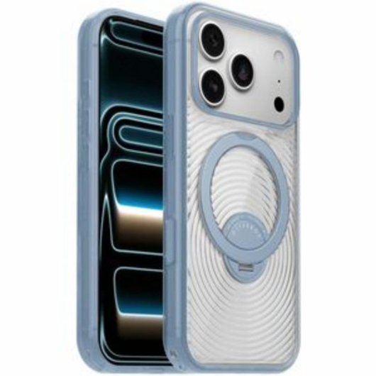 Funda OtterBox Symmetry Stand MagSafe Bleu Transparent pour iPhone 18 Pro/17 Pro