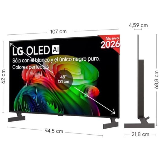 TV LG OLED AI OLED48B65LA 48" 4K UltraHD 120Hz Smart TV WebOS HDR10 Dolby Vision