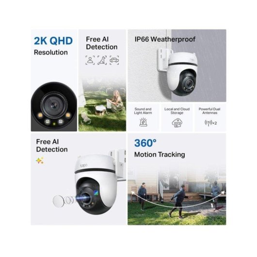 Videocamere di sorveglianza TP-Link Tapo C520WS 4MP Visione Notturna Esterna IA