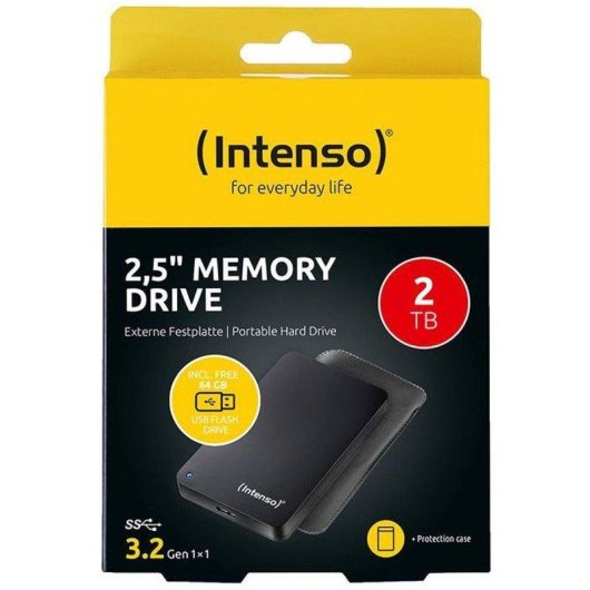 Harde Schijf Intenso 6023890 2TB 2,5" USB 3.2 Gen 1 USB-C LED Bescherming