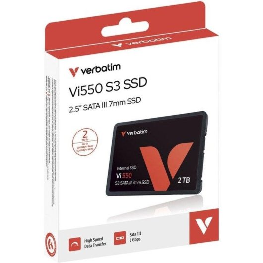 Harde Schijf Verbatim Vi550 S3 2TB SSD 2.5" SATA III 6Gbps 550/500MB/s