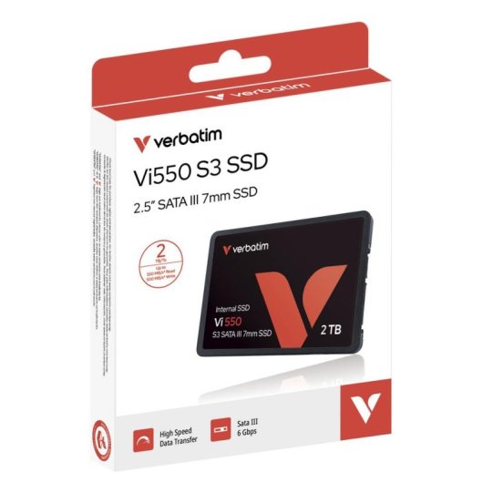 Harde Schijf Verbatim Vi550 S3 2TB SSD 2.5" SATA III 6Gbps 550/500MB/s