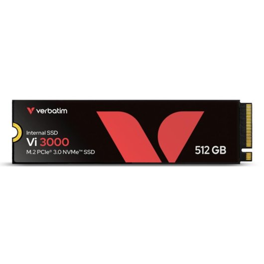Disque SSD Verbatim Vi3000 512 Go M.2 PCIe NVMe Gen 3 x4 3300 Mo/s