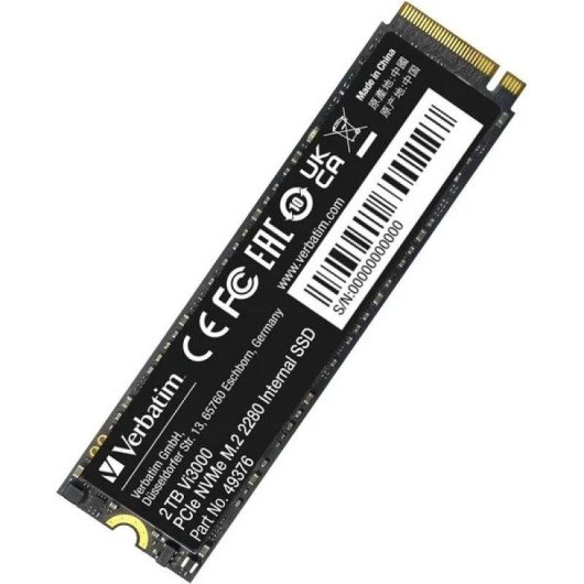 Disque SSD Verbatim Vi3000 2 To M.2 PCIe NVMe Gen 3 x4 3300 Mo/s
