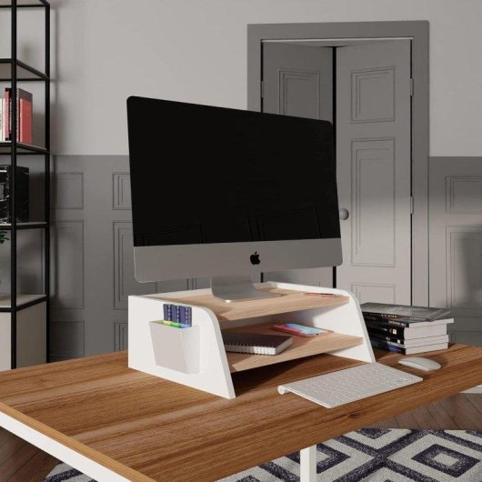 Levira Soporte para monitor de escritorio 50 x 18 cm