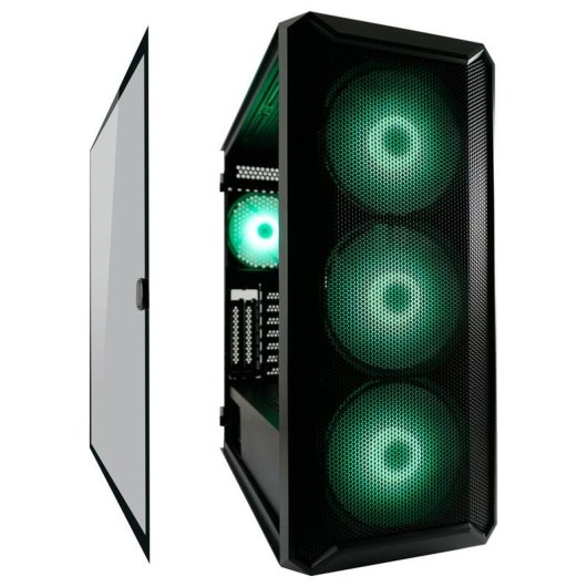 Boîtier PC Gaming LC-Power 804B Obsession-X 4 ventilateurs ARGB Panneau vitré