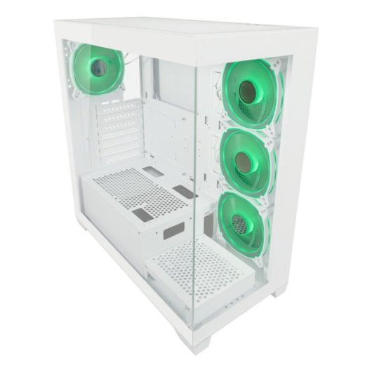 LC-Power Gaming 715W Seamless Pale X Gaming Behuizing Wit met 4 ARGB Ventilatoren