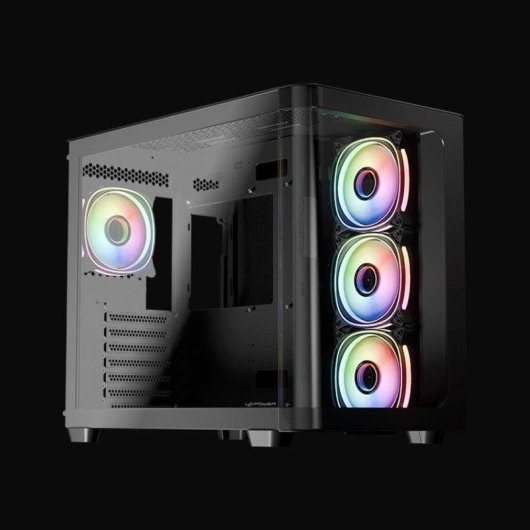 LC-Power Pro-Storm Dark Gaming Midi-Tower ATX Gehard Glas PC Behuizing
