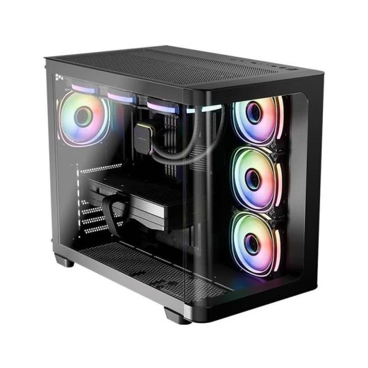 LC-Power Pro-Storm Dark Gaming Midi-Tower ATX Gehard Glas PC Behuizing
