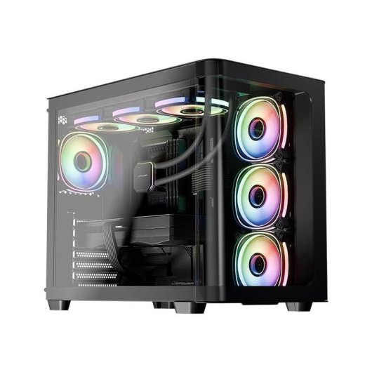 LC-Power Pro-Storm Dark Gaming Midi-Tower ATX Gehard Glas PC Behuizing