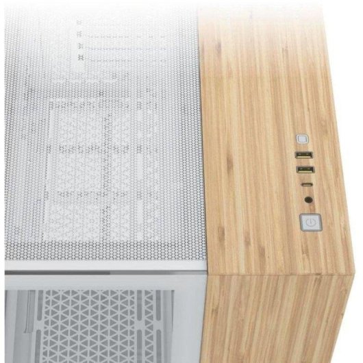 Boîtier Corsair 2500X Mini Tower Micro ATX Blanc/Bambou Vidrio et Mesh USB-C