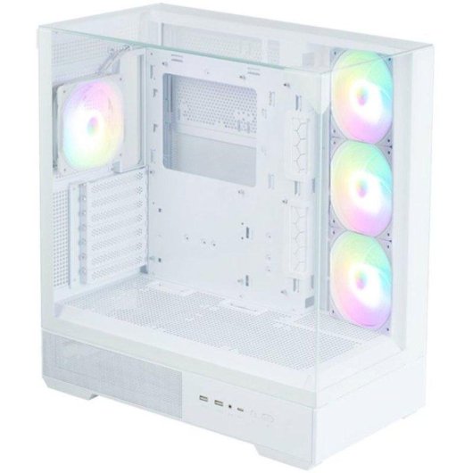 Caja PC Zalman P40 Prism Plus Blanca Torre Midi ATX Cristal Templado A-RGB