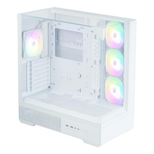 Caja PC Zalman P40 Prism Plus Blanca Torre Midi ATX Cristal Templado A-RGB