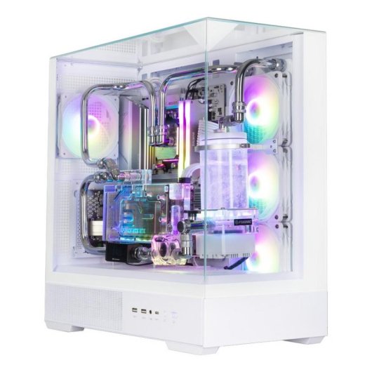 Caja PC Zalman P40 Prism Plus Blanca Torre Midi ATX Cristal Templado A-RGB