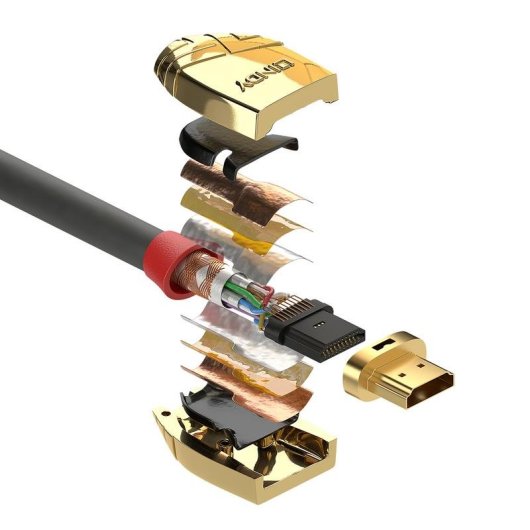 Cable HDMI 2.0 Lindy Gold Line 2m 4K 18 Gbit/s