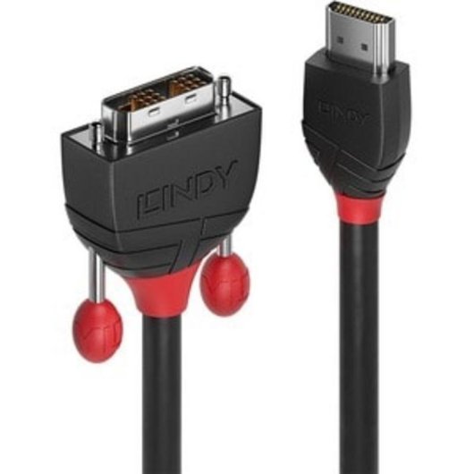 Lindy HDMI naar DVI-D kabel - Zwarte lijn 1 m