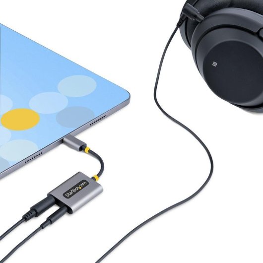 Divisor USB-C Startech Usbc-audio-splitter 2 Portas 3,5mm DAC 24 Bits
