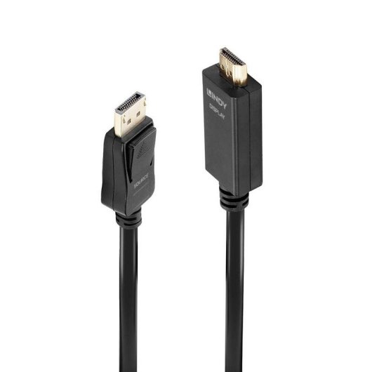Cabo Adaptador Lindy DisplayPort para HDMI 4K30 0,5 m Preto
