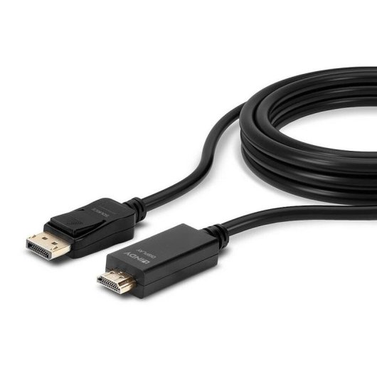 Cabo Adaptador Lindy DisplayPort para HDMI 4K30 0,5 m Preto