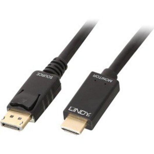 Cabo Adaptador Lindy DisplayPort para HDMI 4K30 0,5 m Preto